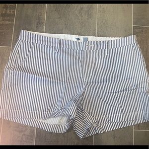 Blue & White Stripped Shorts.